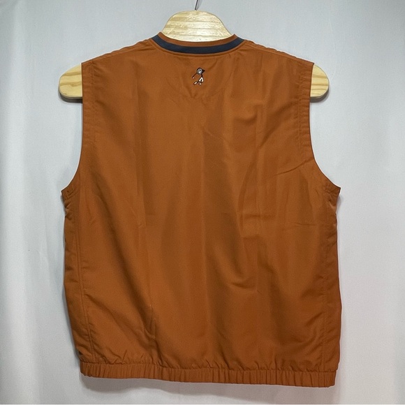 Life is Good Golf Vest Burnt Orange  Elastic Hem Zipper Pockets Men's Size XL - Picture 2 of 10
